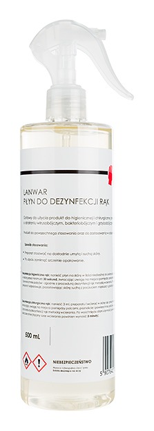 Lanwar plyn 500ml trigger dezynfekcja