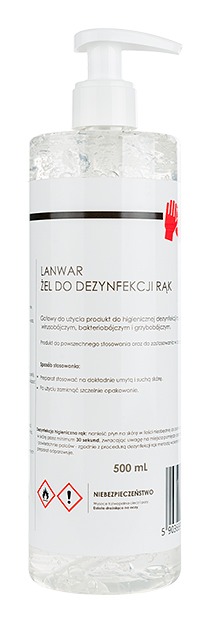 Lanwar zel 500ml dezynfekcja
